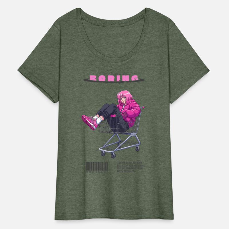 Pink Retro Anime Girl Shopping Cart - Vaporwave Ae