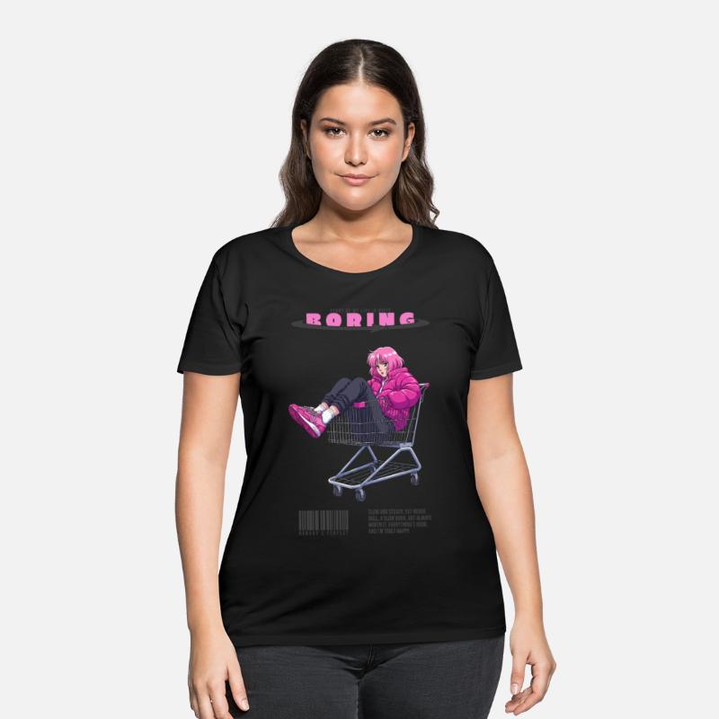 Pink Retro Anime Girl Shopping Cart - Vaporwave Ae