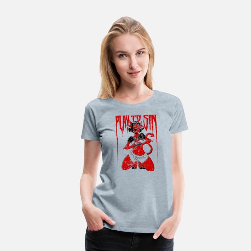 Play to Sin Gamer Sexy Red Cartoon Devil Girl