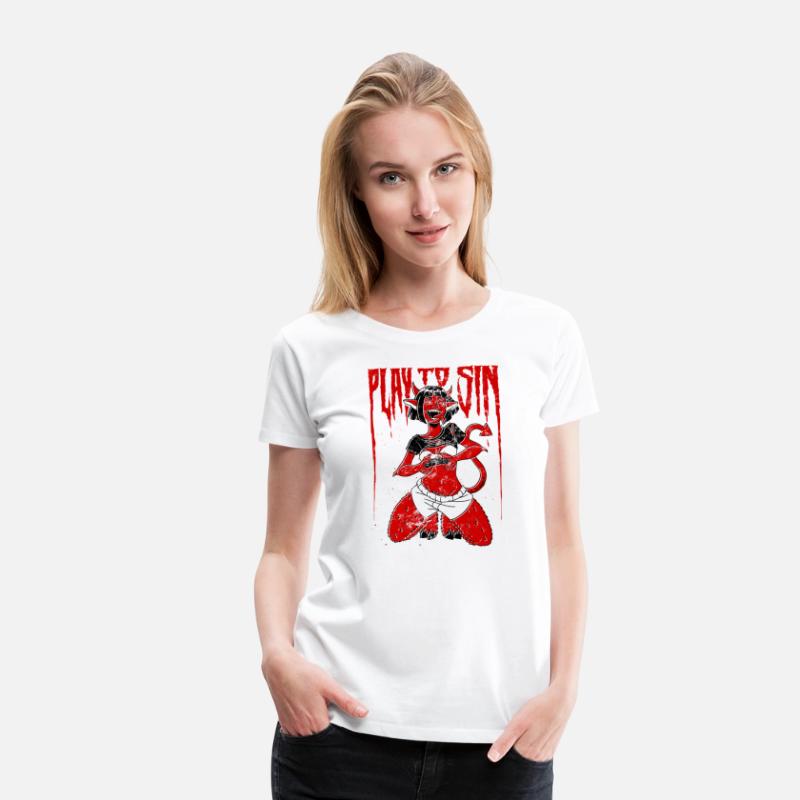 Play to Sin Gamer Sexy Red Cartoon Devil Girl
