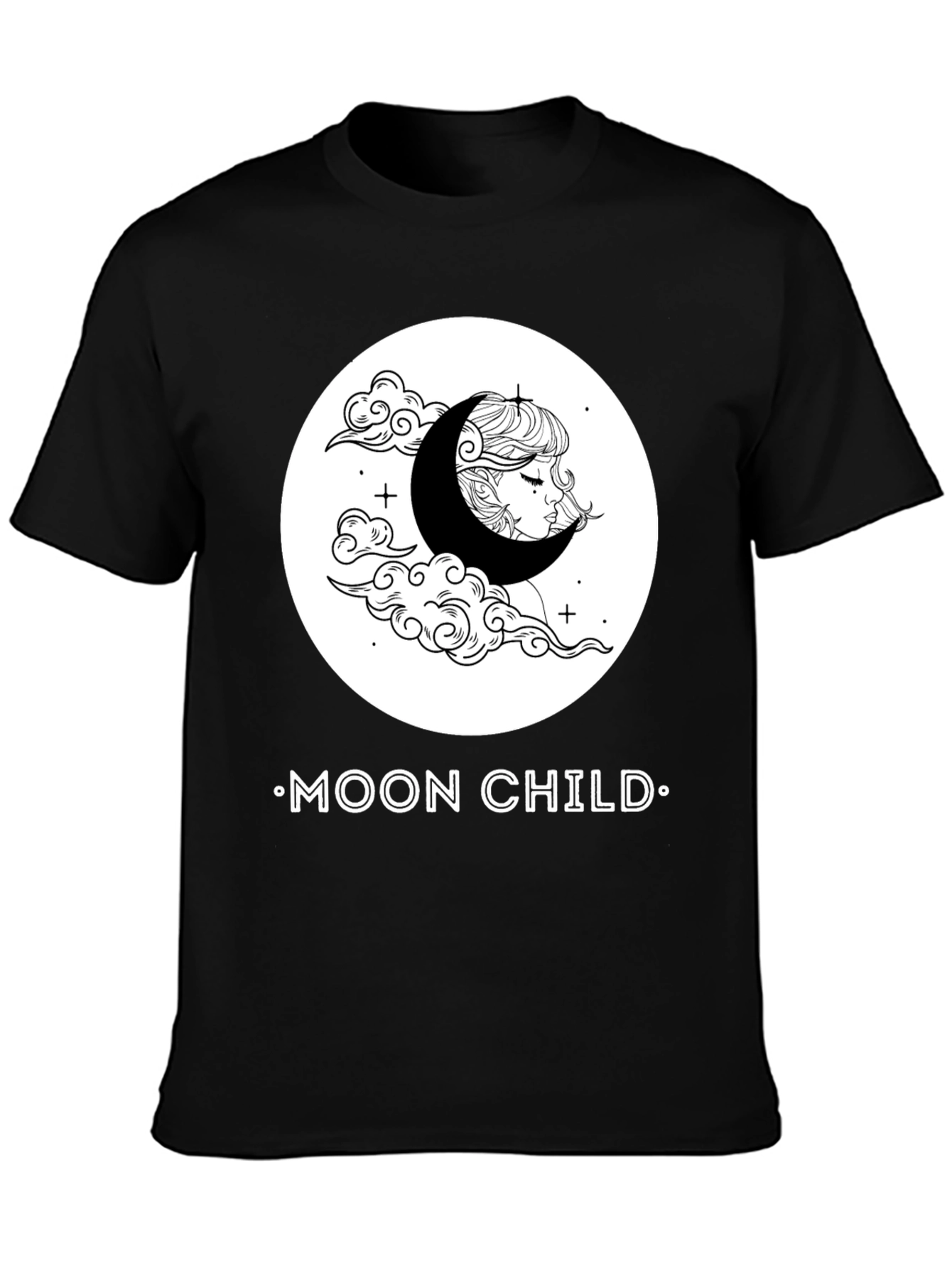 Moon Child Graphic T-Shirt - Unisex Black Tee
