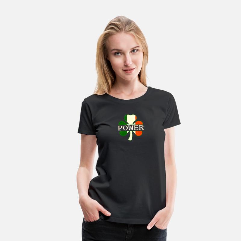 Power Irish Surname Ireland Flag Shamrock