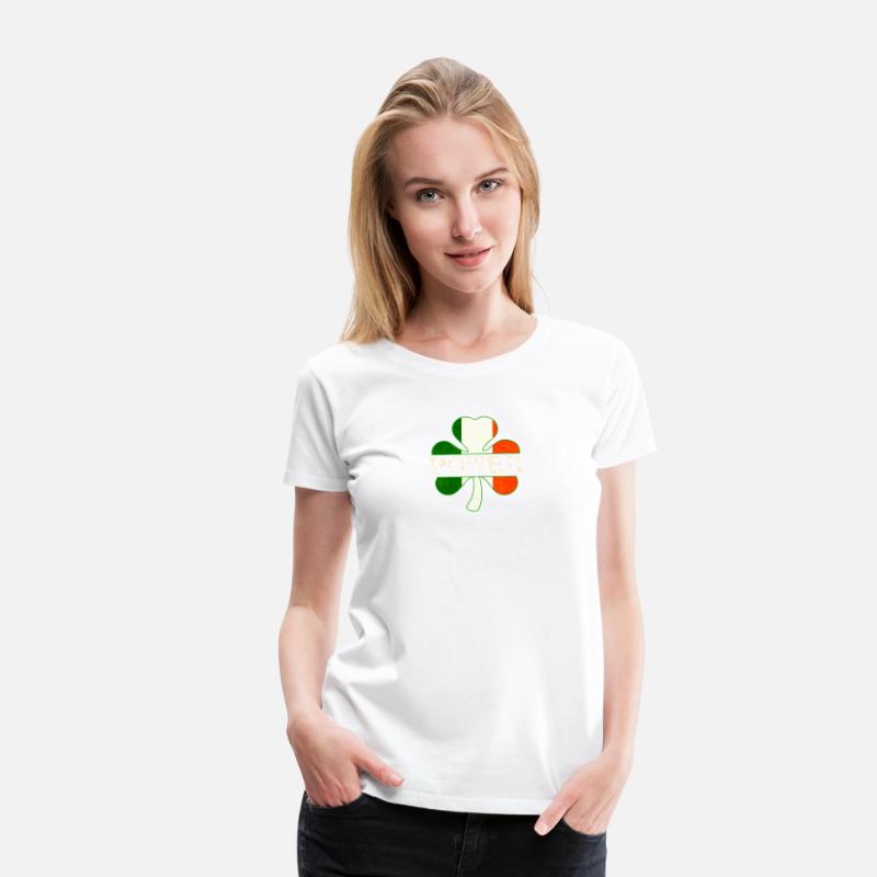 Power Irish Surname Ireland Flag Shamrock