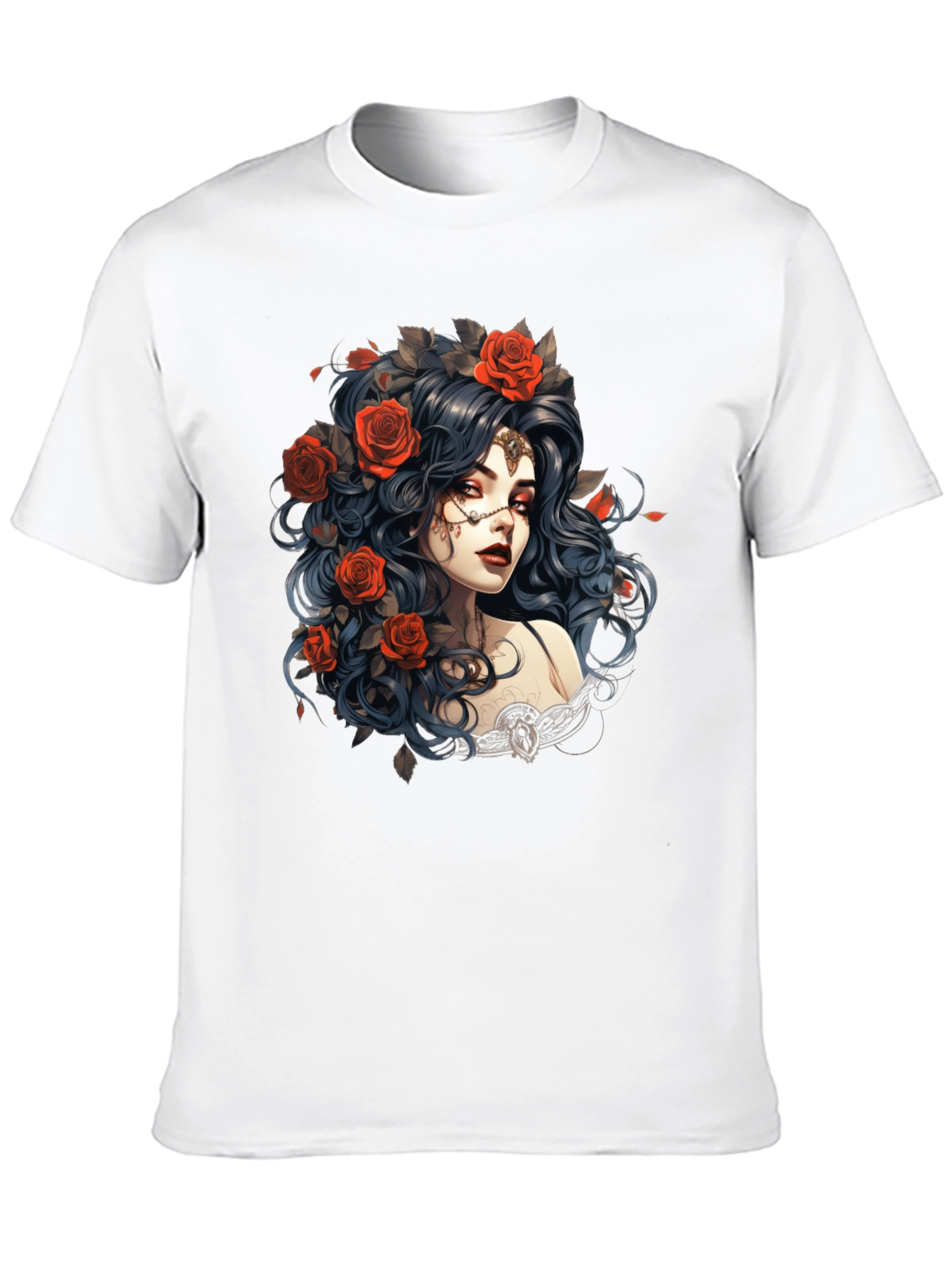Gothic Rose Queen Graphic T-Shirt