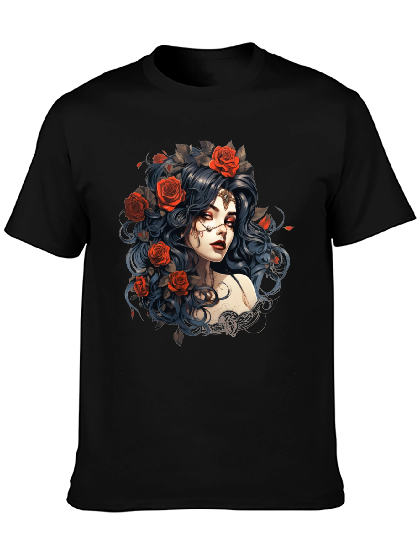 Gothic Rose Queen Graphic T-Shirt