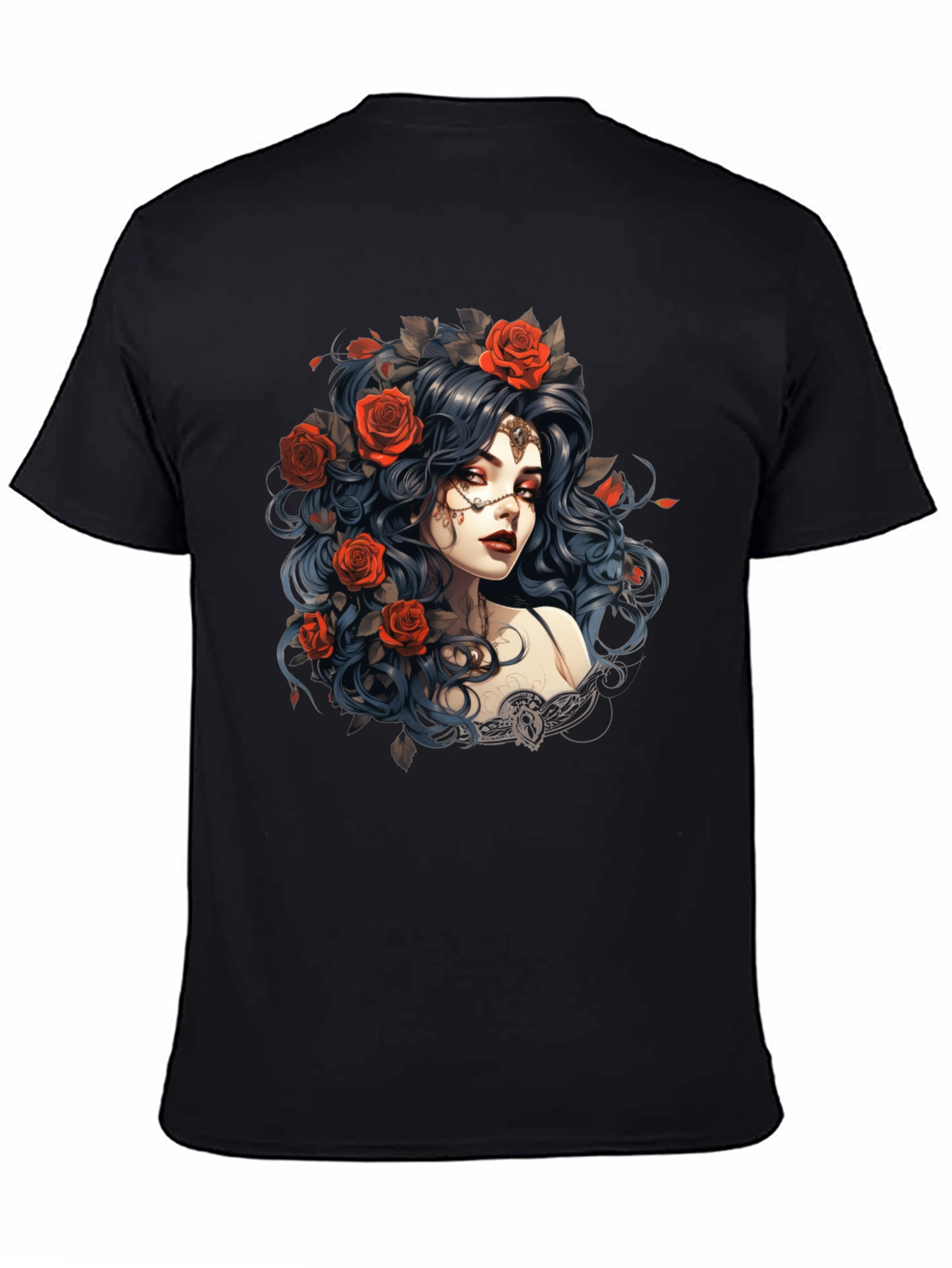 Gothic Rose Queen Graphic T-Shirt