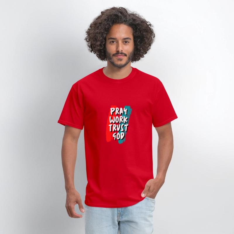 Pray work trust god inspirational quote t shirt
