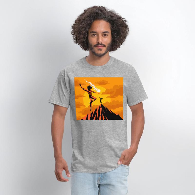 prometheus titan giving fire to human