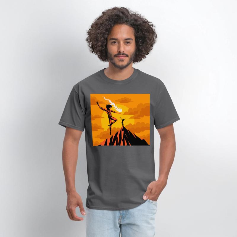 prometheus titan giving fire to human