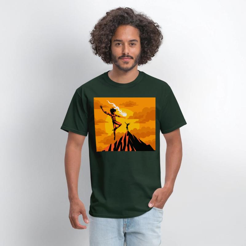prometheus titan giving fire to human