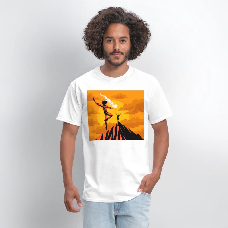 prometheus titan giving fire to human