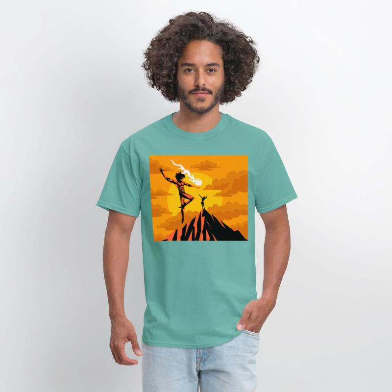 prometheus titan giving fire to human