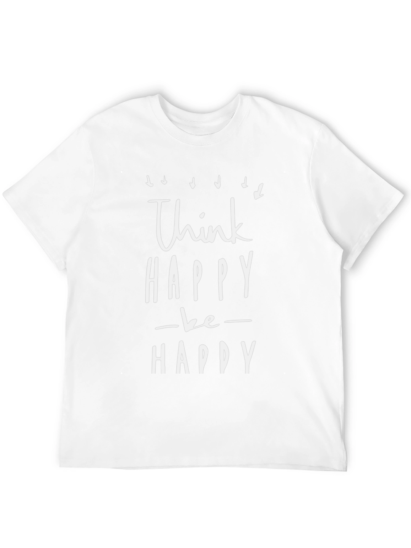 Think Happy Be Happy Black T-Shirt