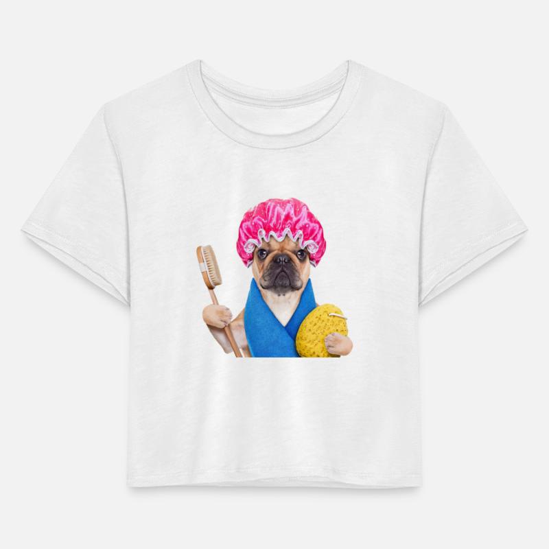 Pug dog bathing - Animal