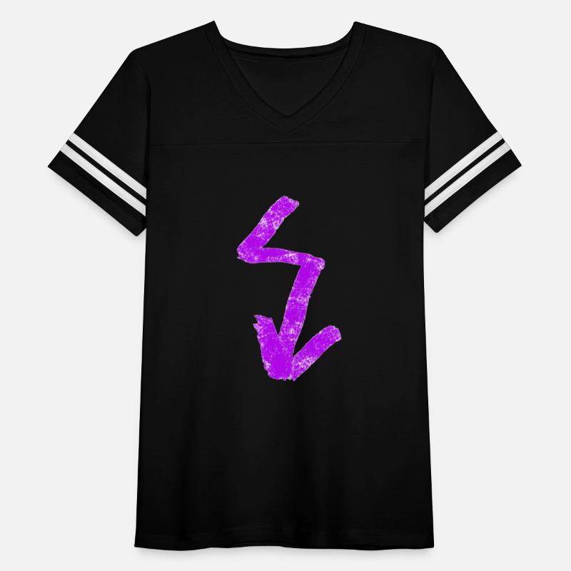 purple zigzag arrow pointing downward, Sidewalk