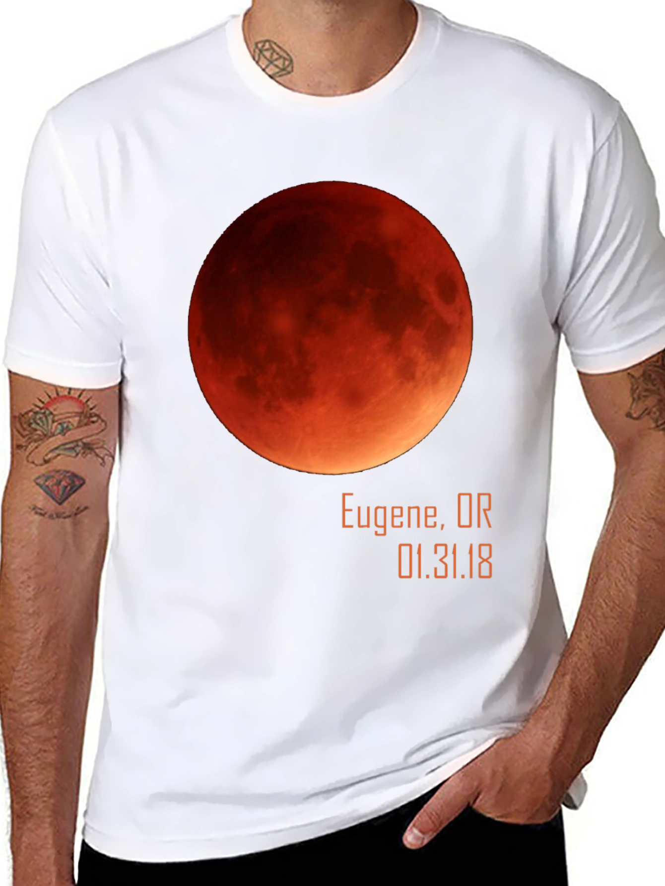 Blood Moon Eclipse T-Shirt - Eugene OR 01.31.18