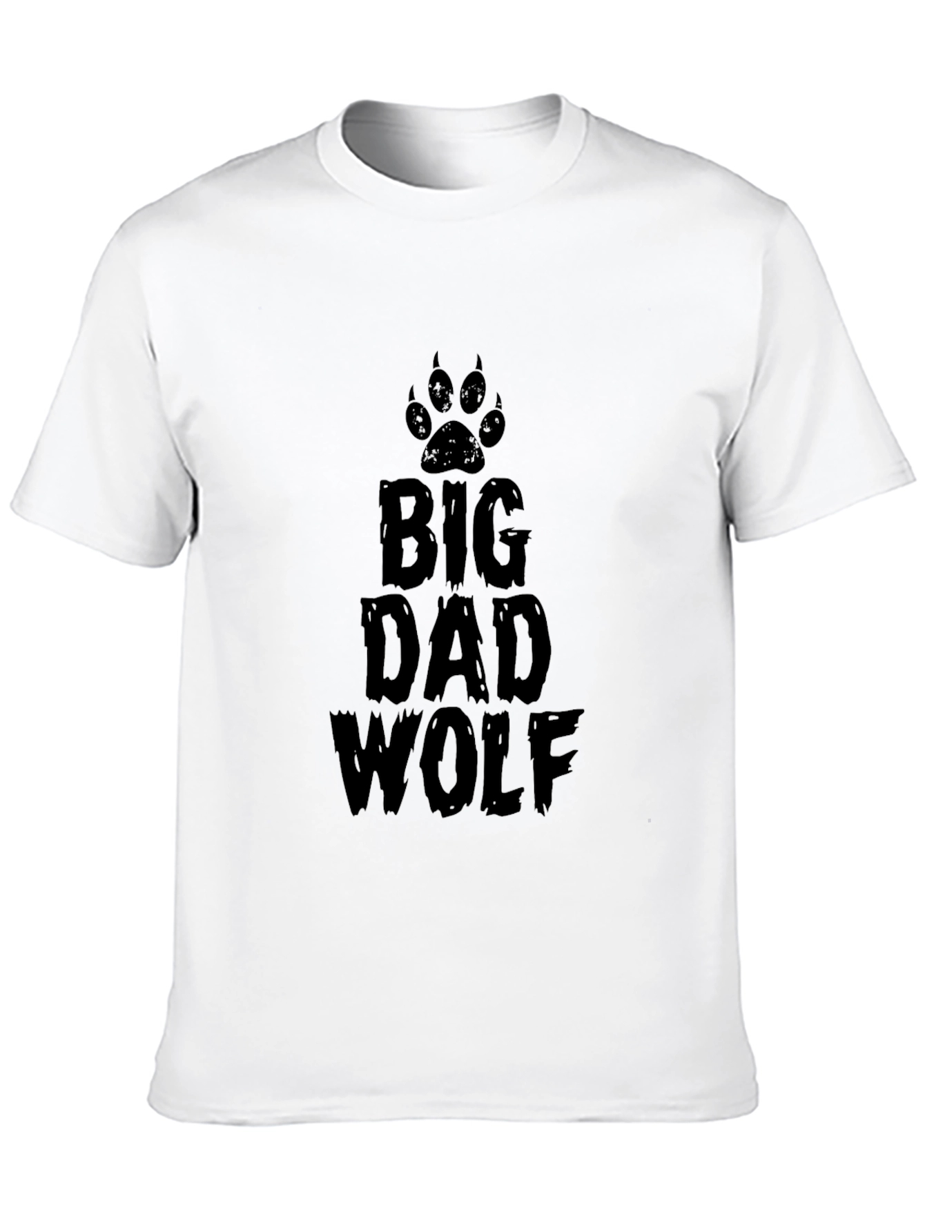 Big Dad Wolf Graphic Print T-Shirt