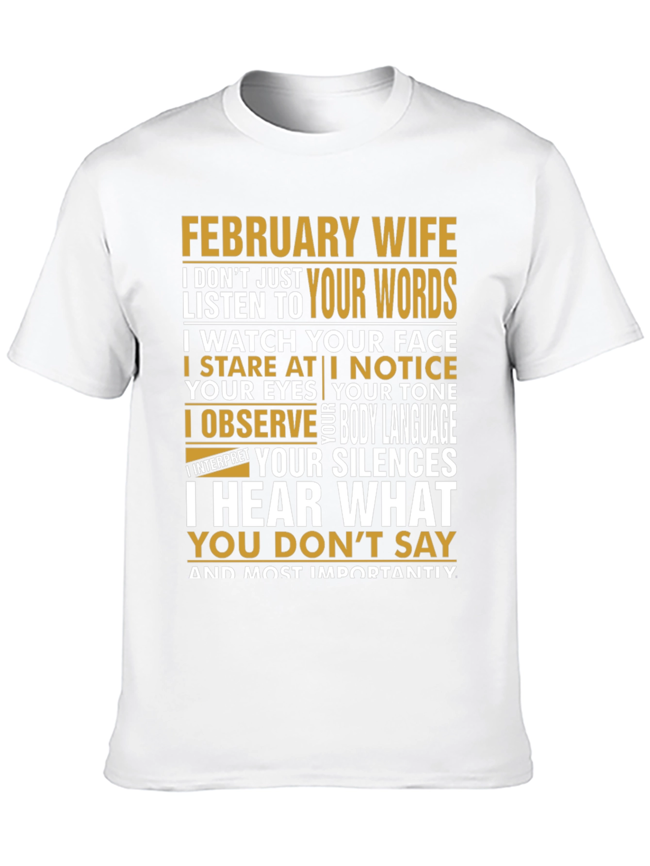 February Wife Graphic T-Shirt - Black