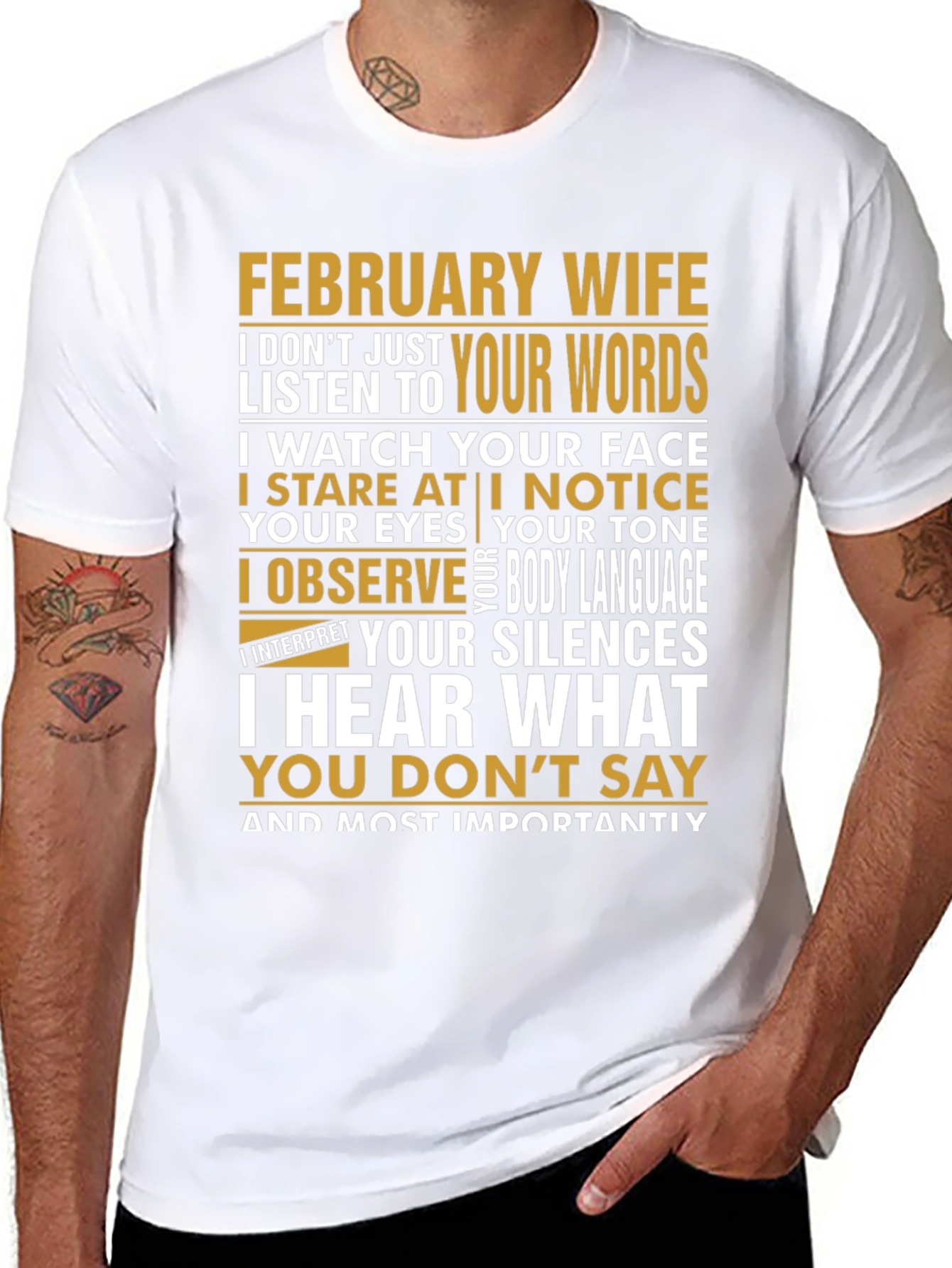 February Wife Graphic T-Shirt - Black