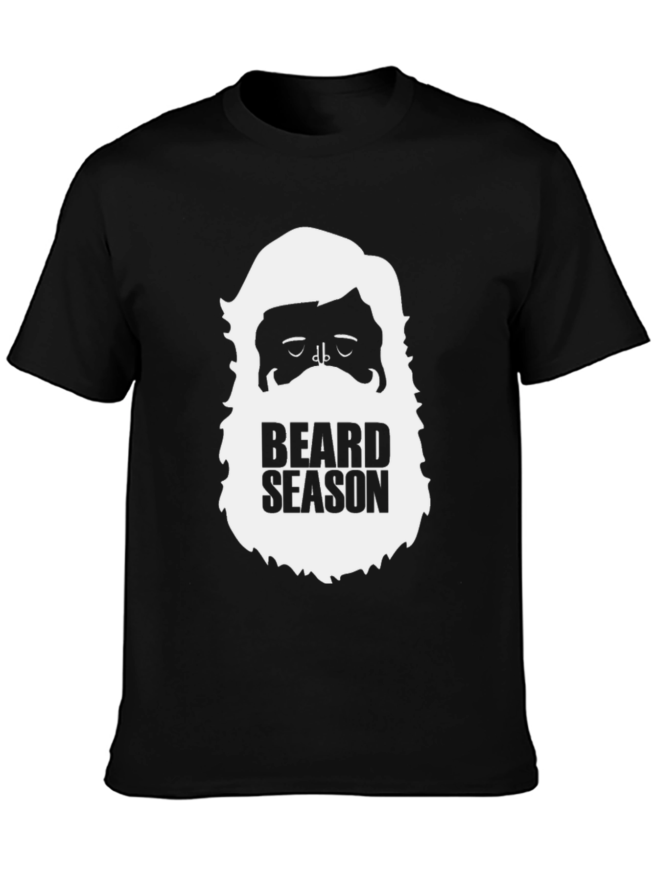 Beard Season Black Graphic Tee for Men