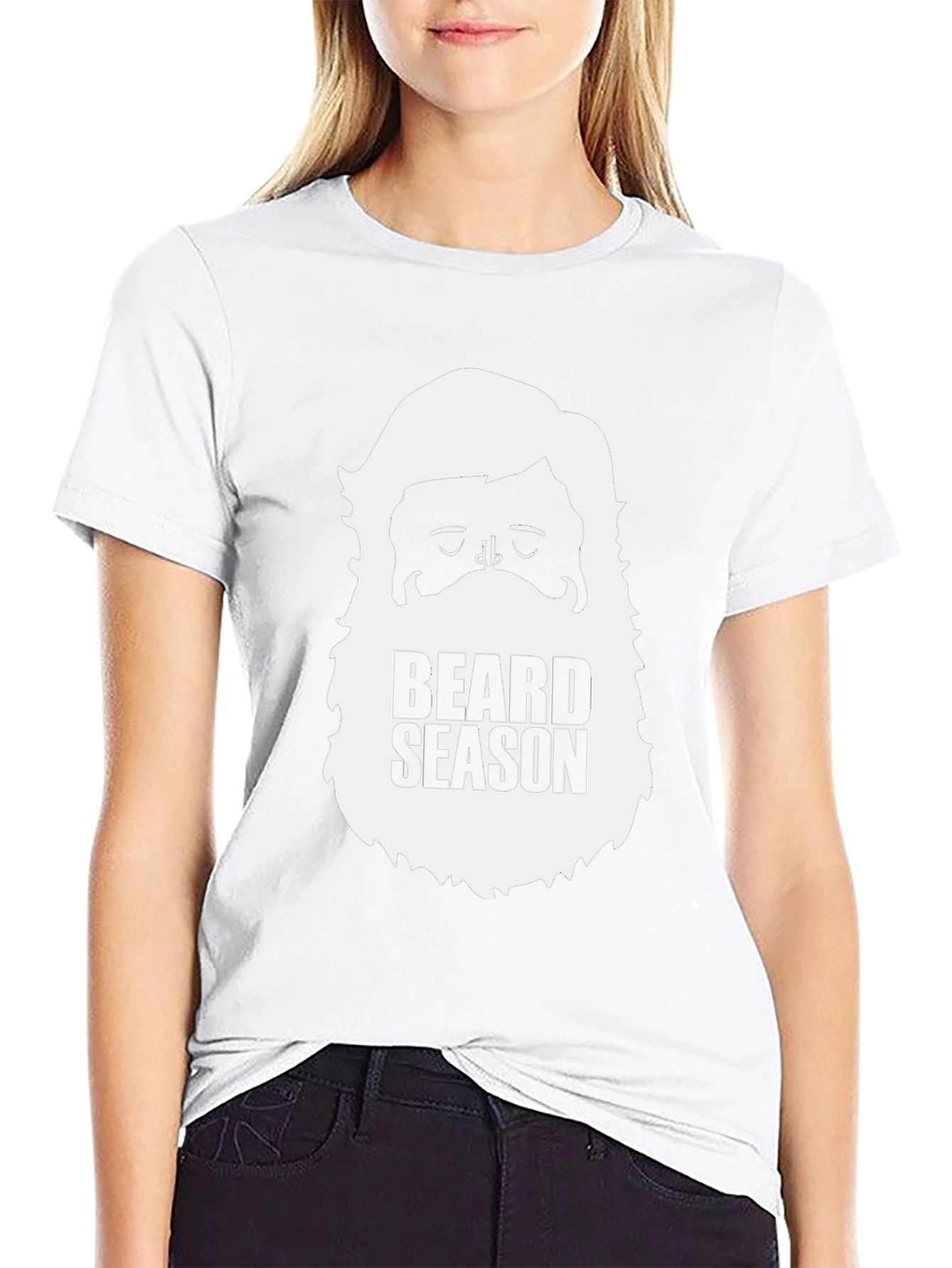Beard Season Black Graphic Tee for Men