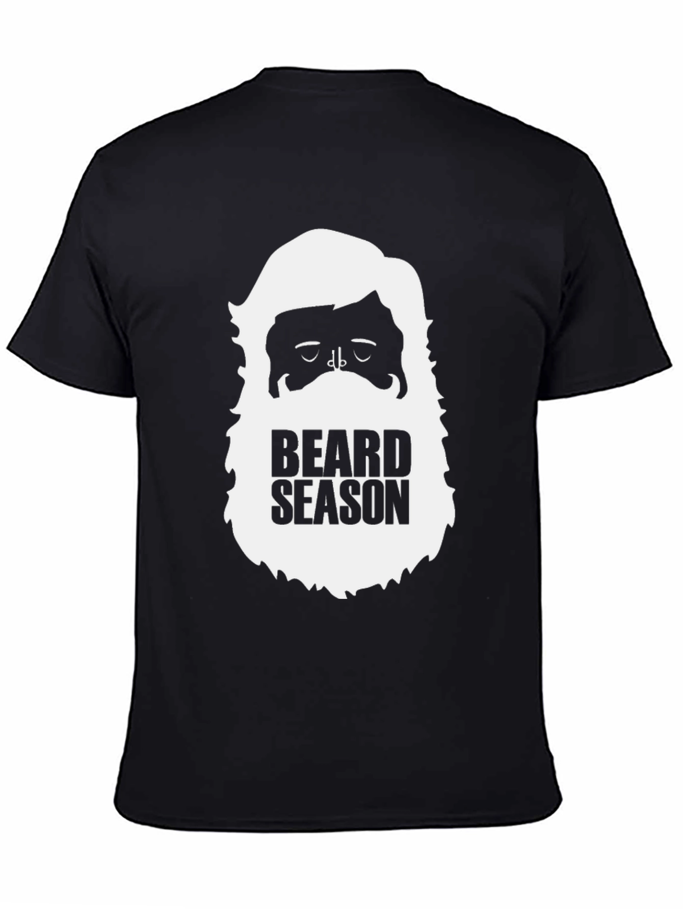 Beard Season Black Graphic Tee for Men