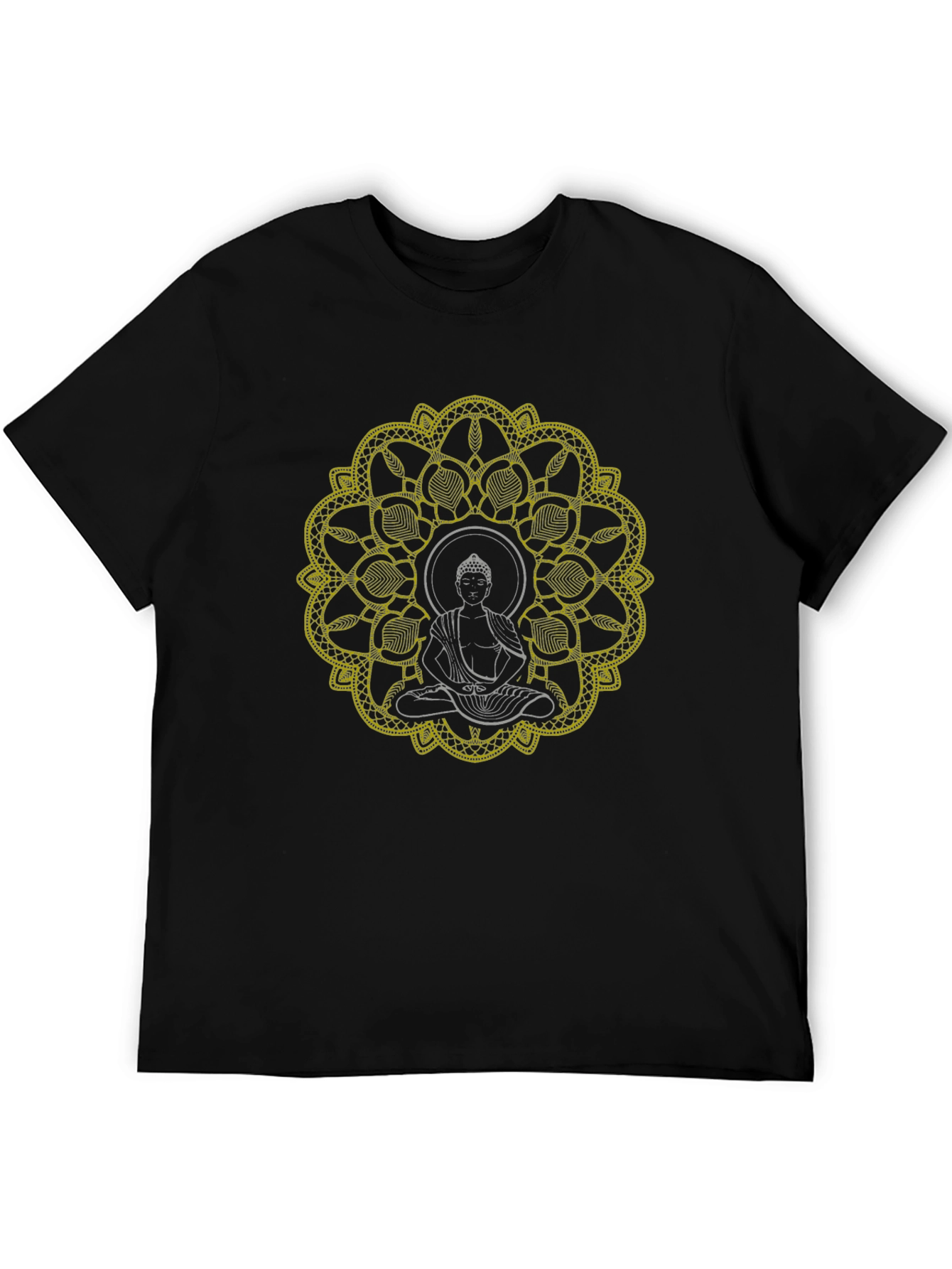 Buddha Mandala Graphic T-Shirt - Black