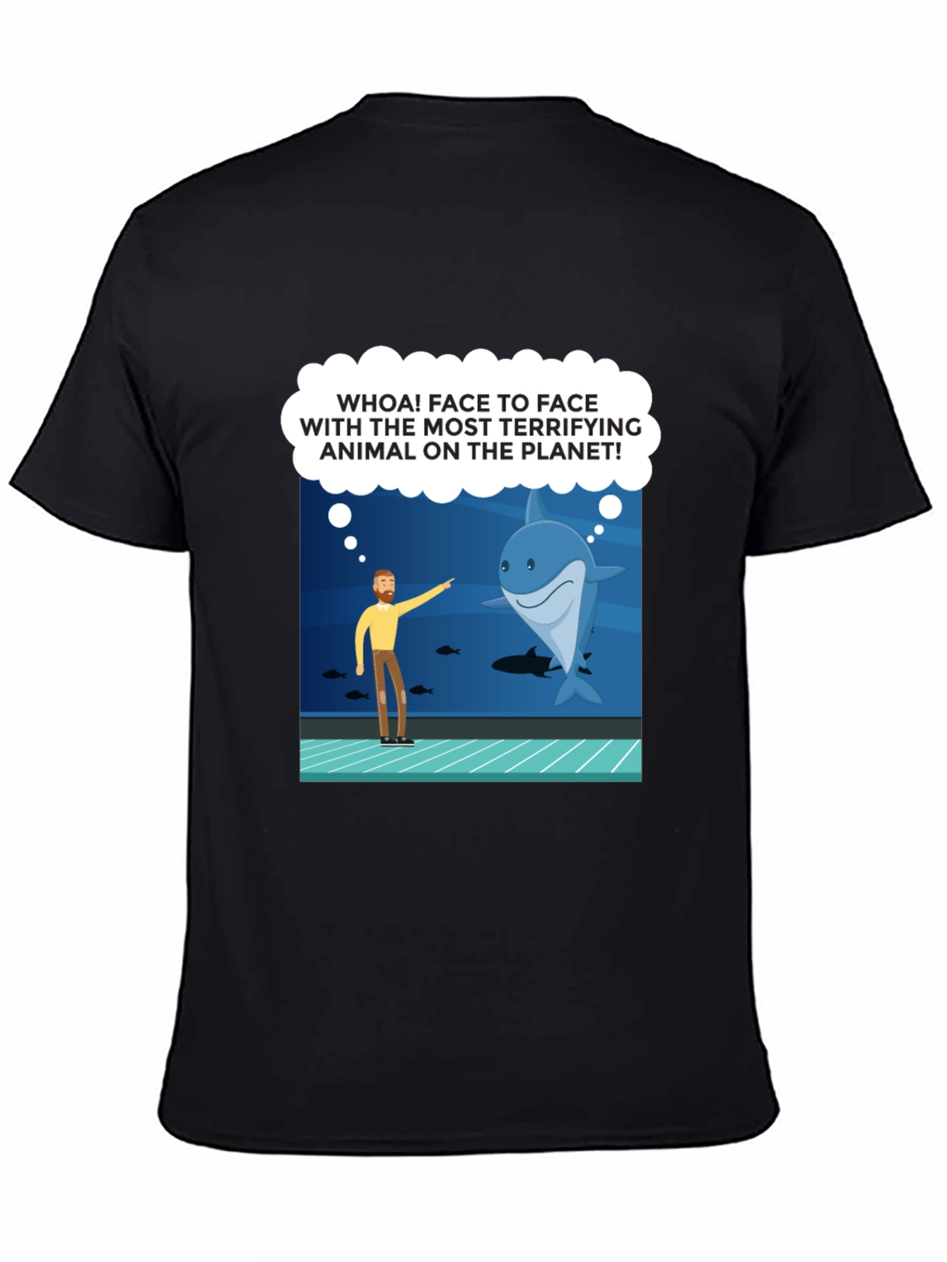 Funny Shark Encounter Graphic T-Shirt