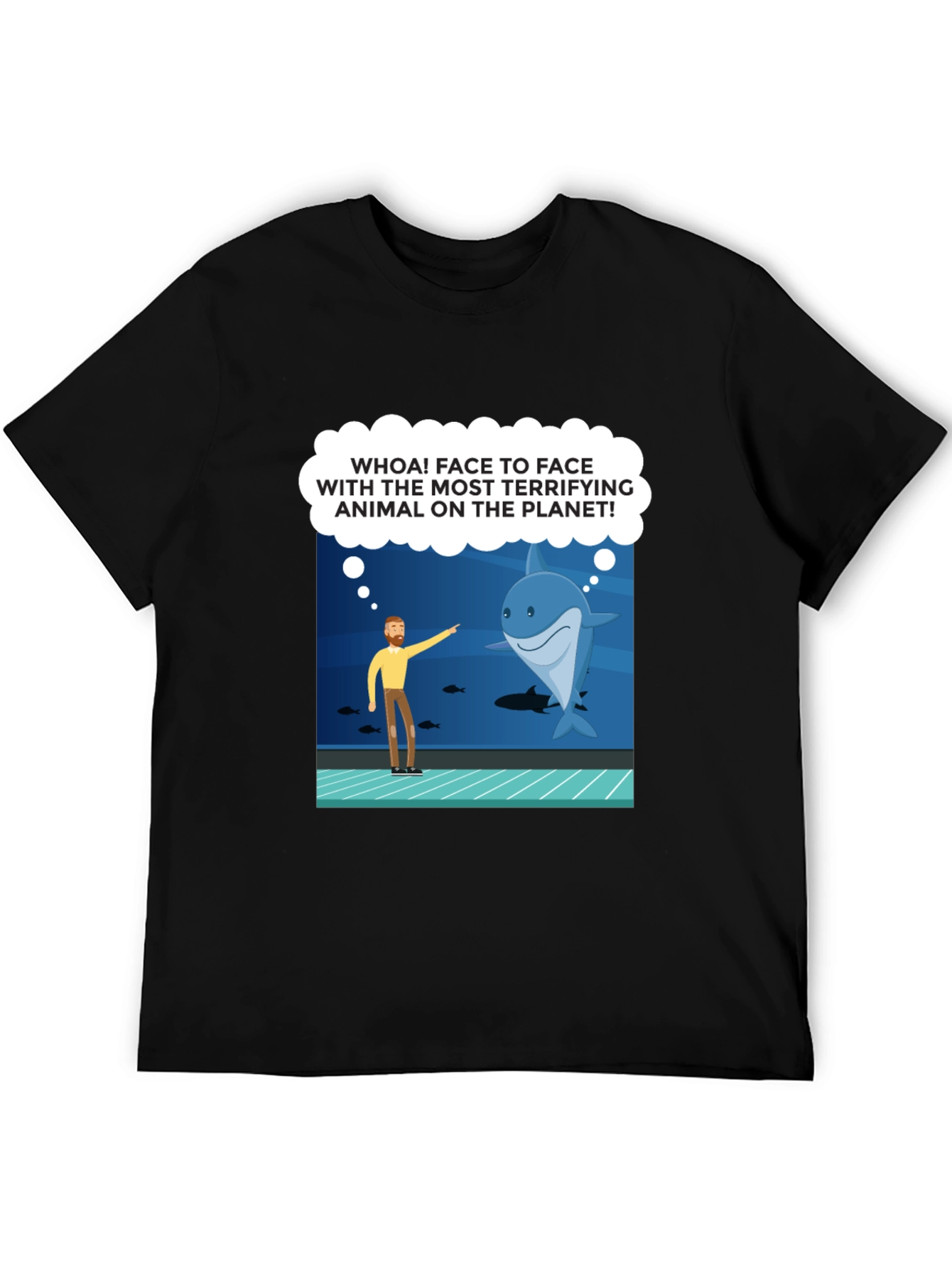 Funny Shark Encounter Graphic T-Shirt