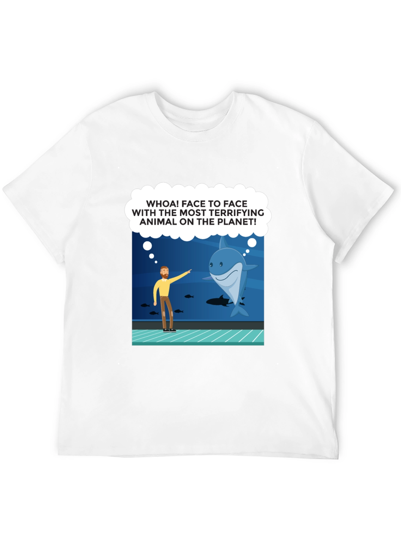 Funny Shark Encounter Graphic T-Shirt