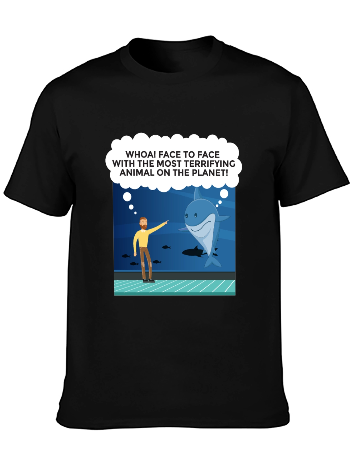 Funny Shark Encounter Graphic T-Shirt