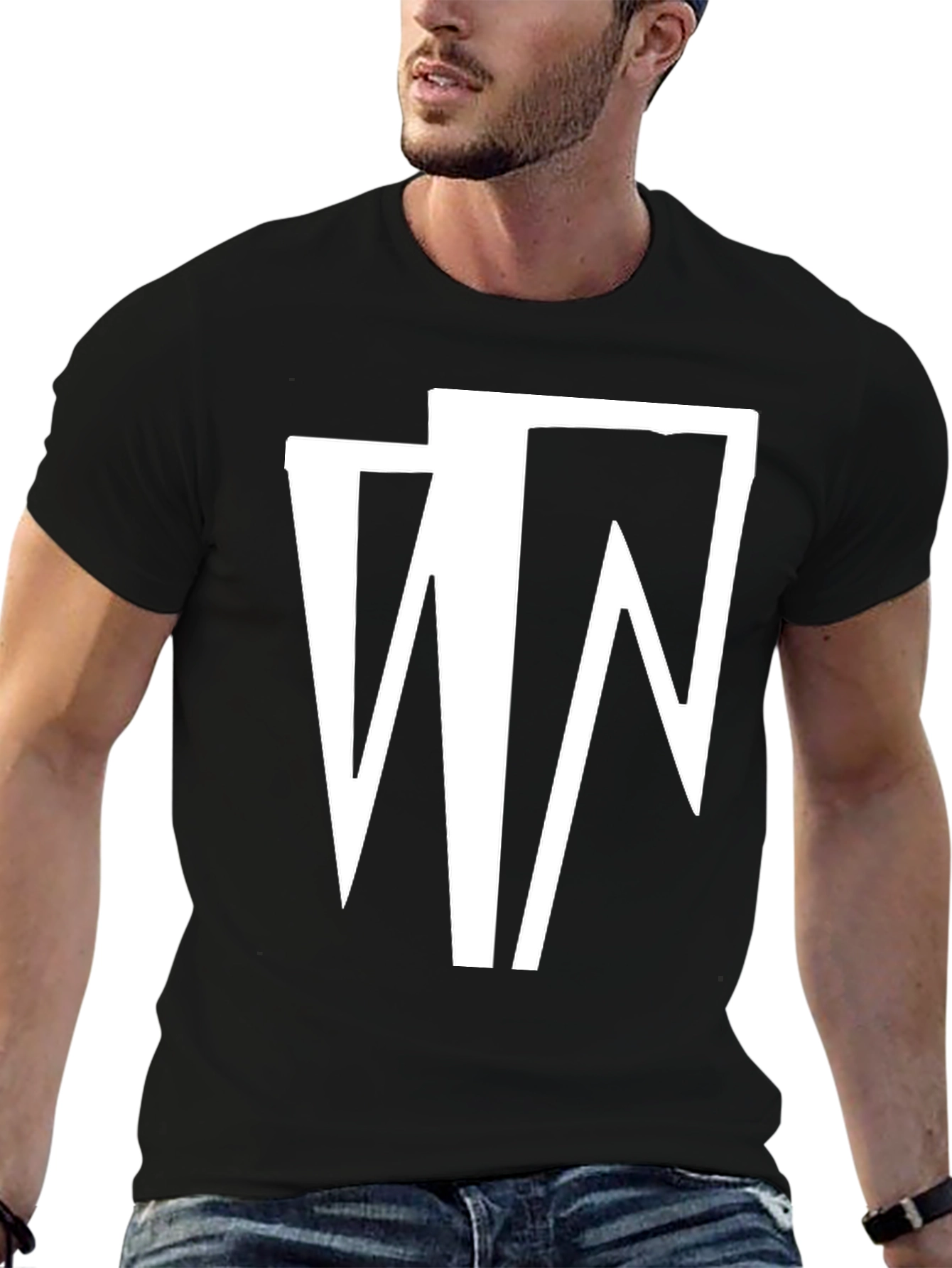 Abstract Graphic Black T-Shirt