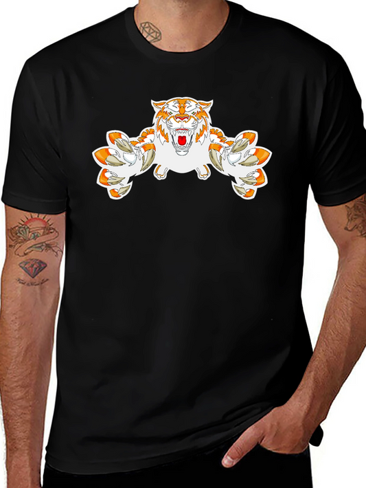 Tiger Graphic Print Black T-Shirt