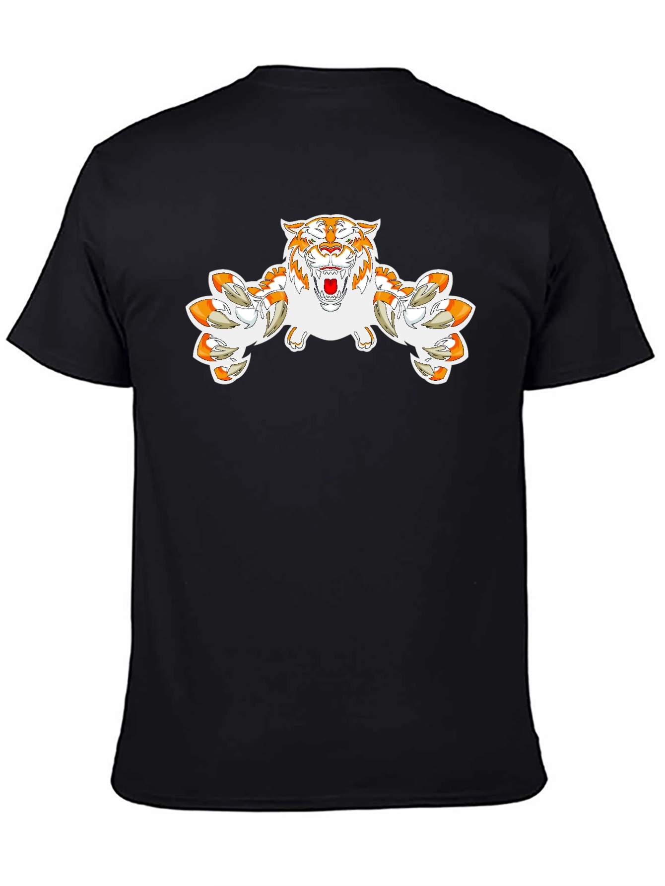Tiger Graphic Print Black T-Shirt