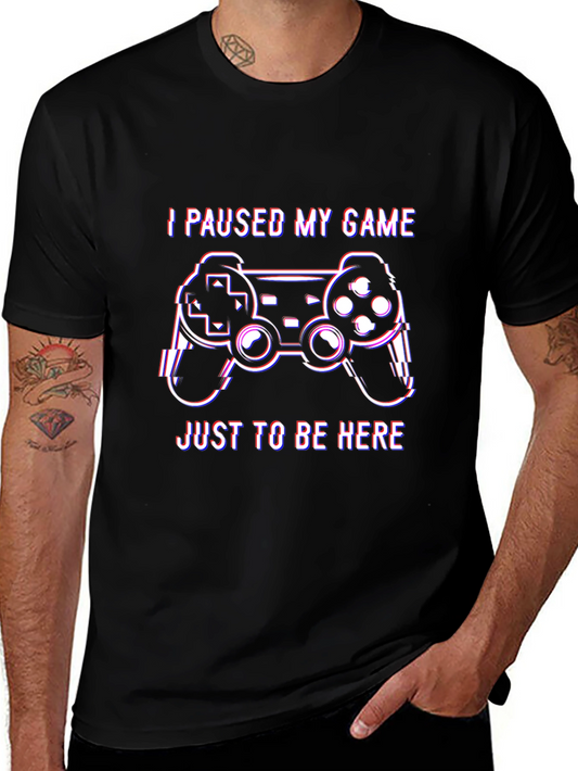 I Paused My Game Graphic Tee - Gamer T-Shirt