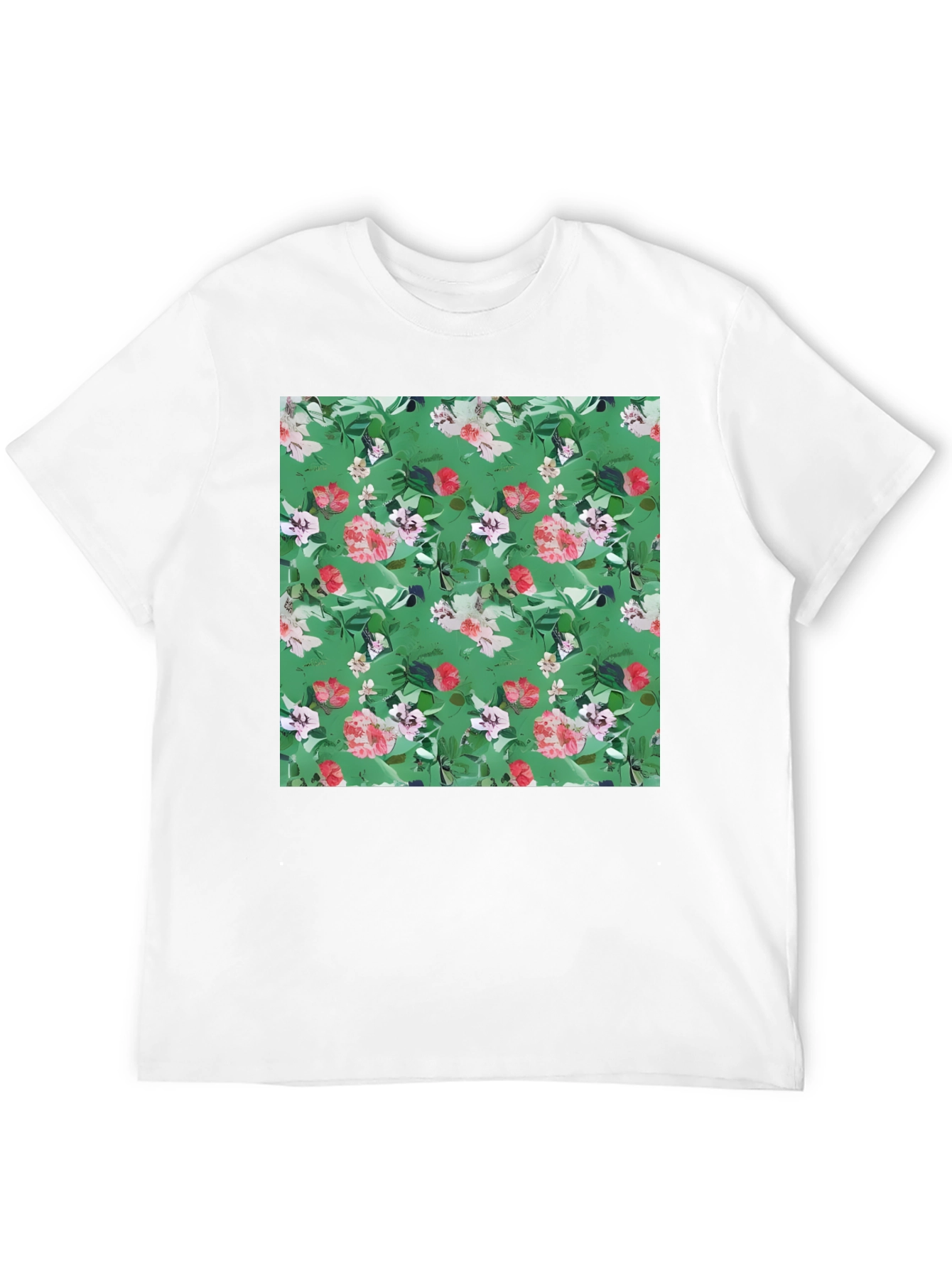 Floral Print Black T-Shirt