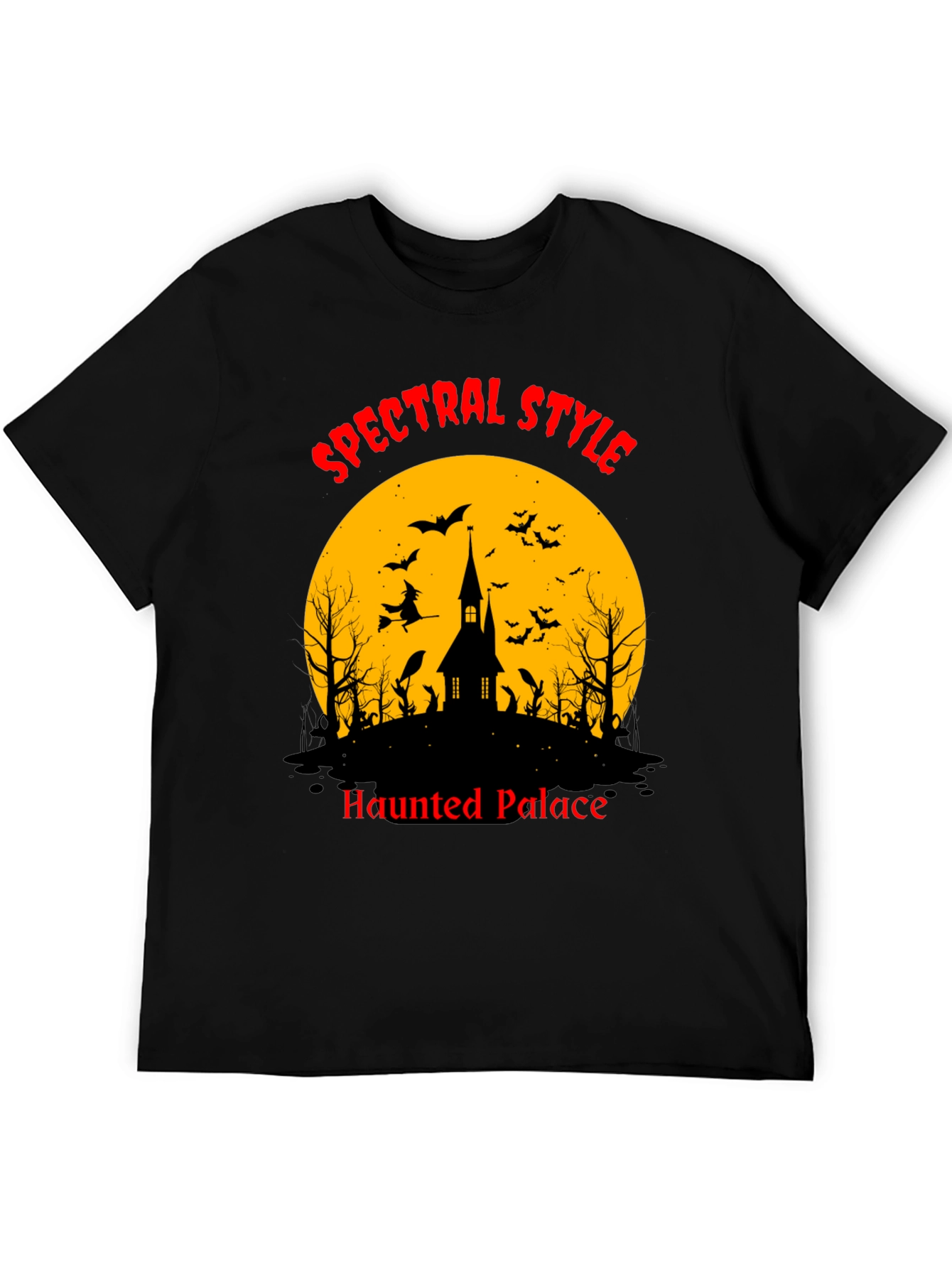 Spooky Halloween T-Shirt: Haunted Palace Spectral Style