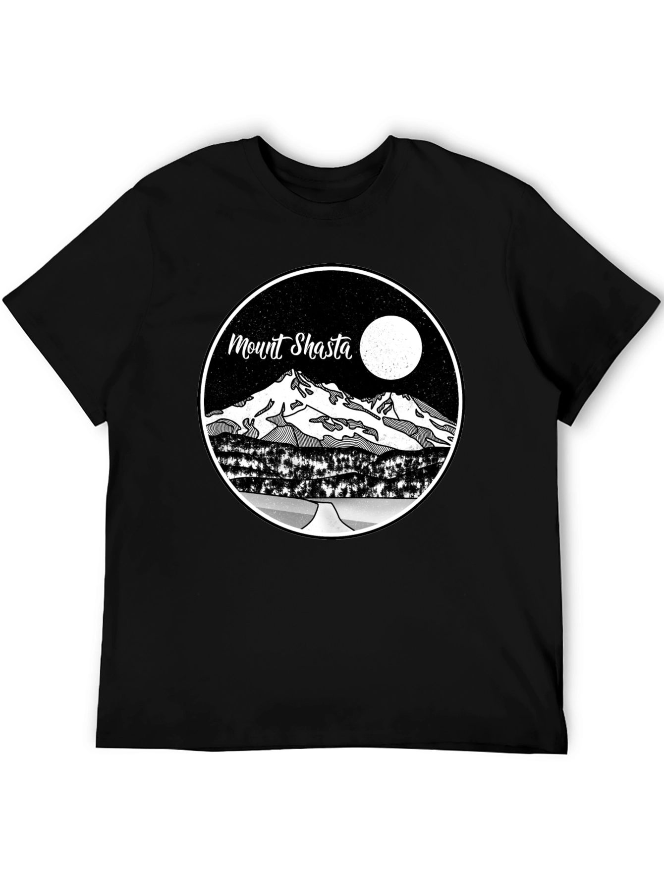 Mount Shasta Graphic T-Shirt - Mens Black Tee
