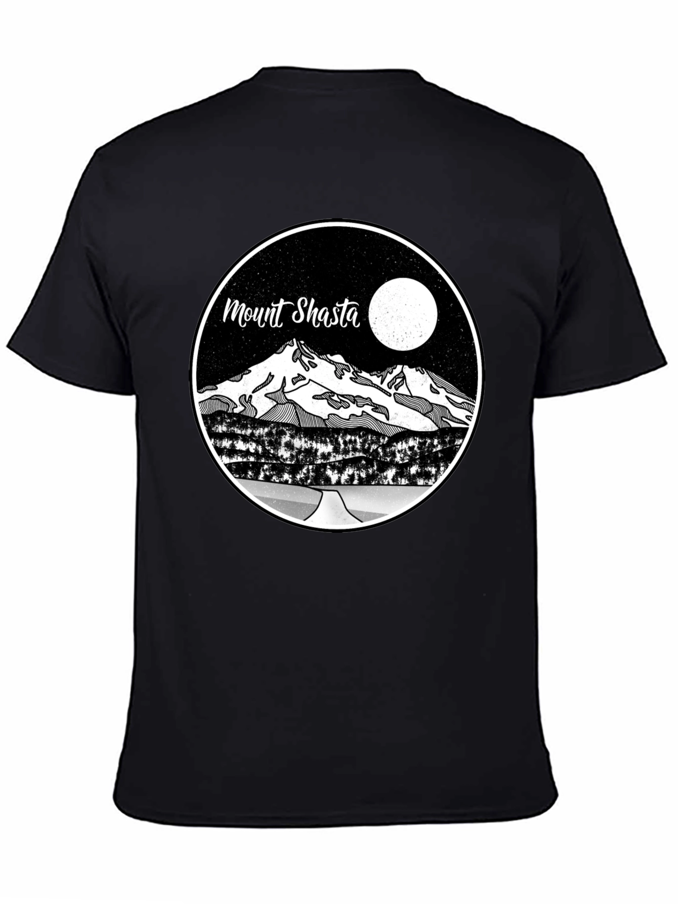 Mount Shasta Graphic T-Shirt - Mens Black Tee