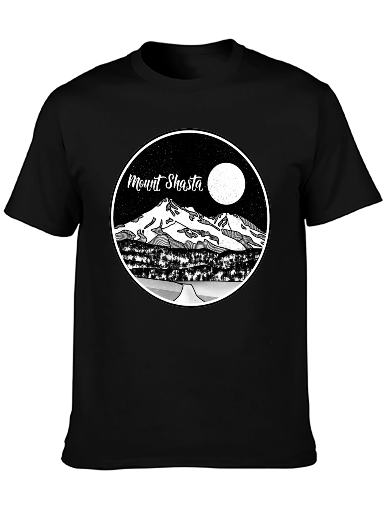 Mount Shasta Graphic T-Shirt - Mens Black Tee