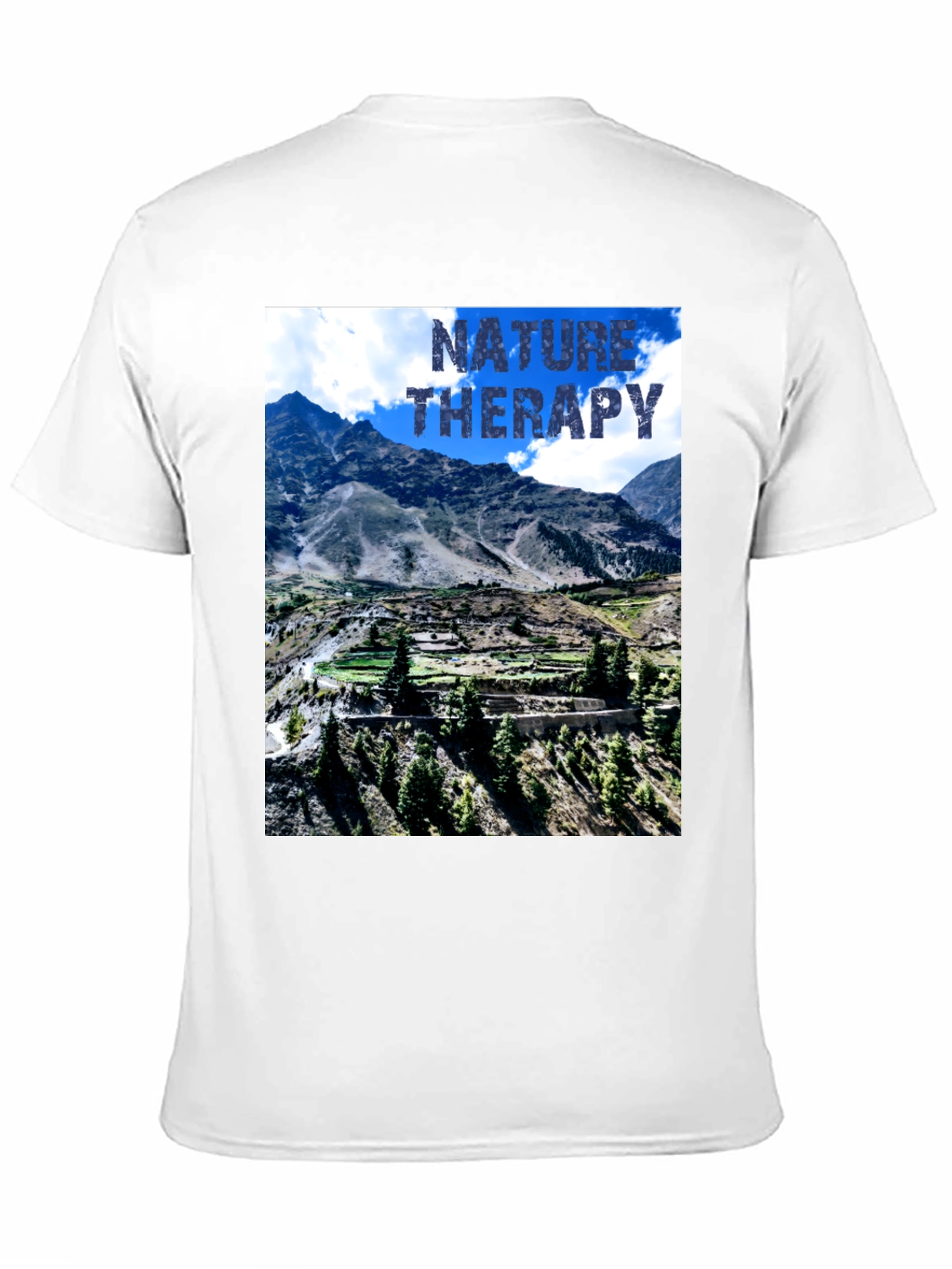 Nature Therapy Graphic T-Shirt - Mountain Scene