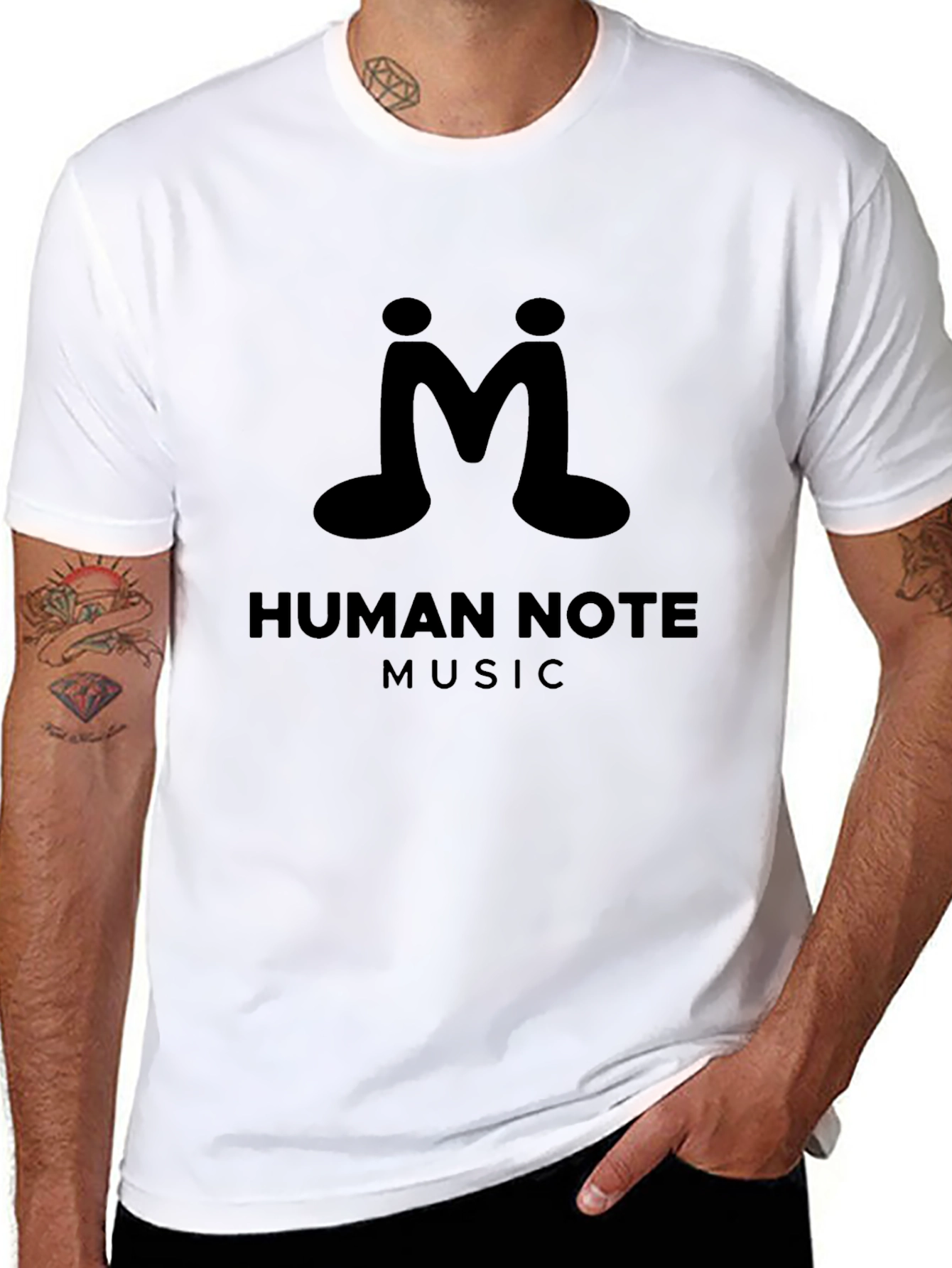 Human Note Music Black T-Shirt