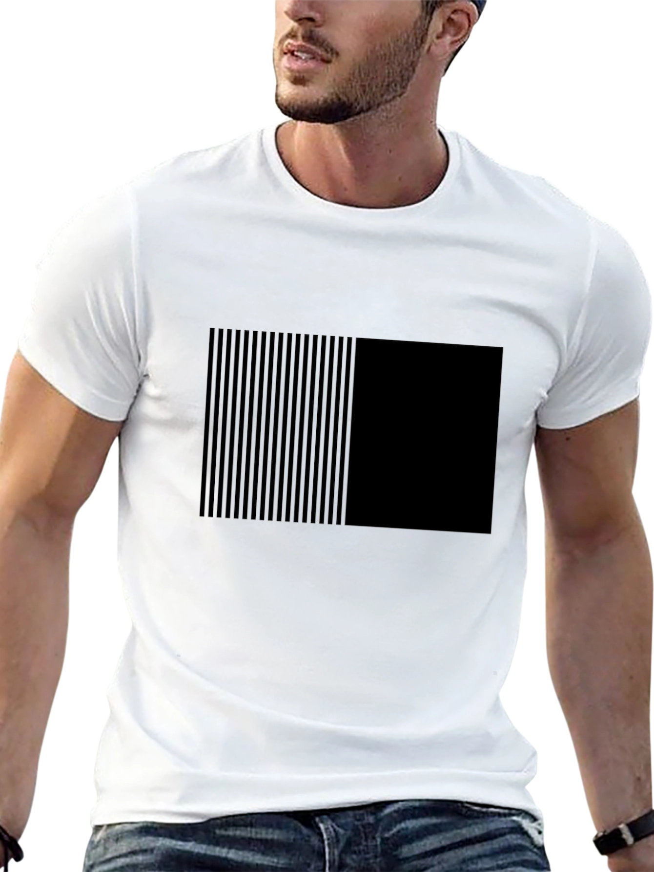 Modern Black Graphic Tee - Striking Design