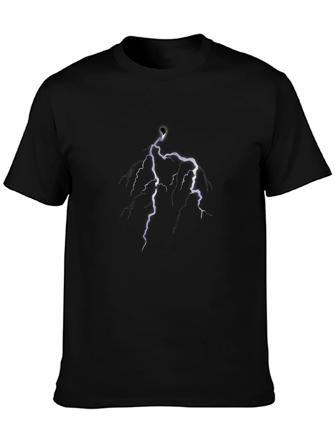 Lightning Bolt Graphic Tee - Mens Black T-Shirt