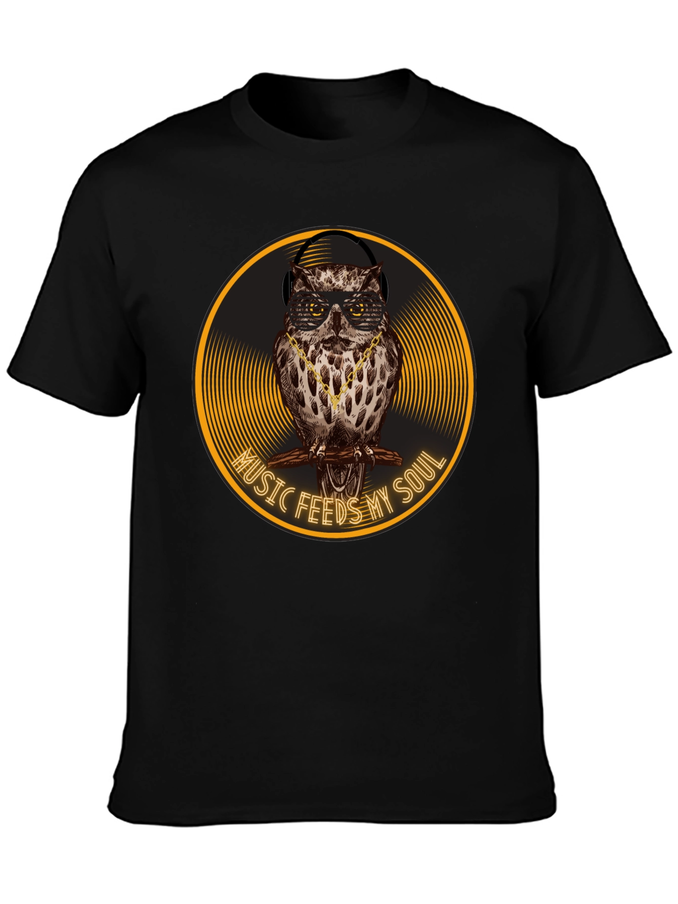 Music Feeds My Soul Owl Graphic Tee