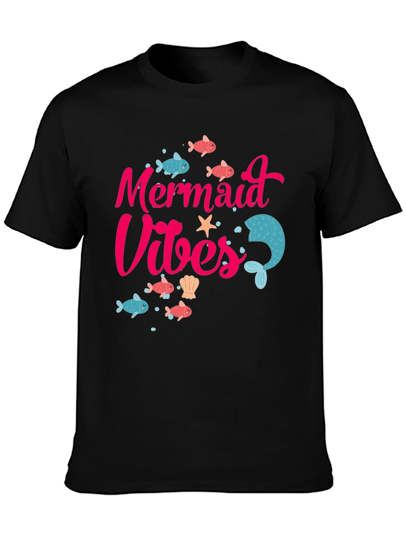 Mermaid Vibes Graphic Tee - Fun Summer T-Shirt