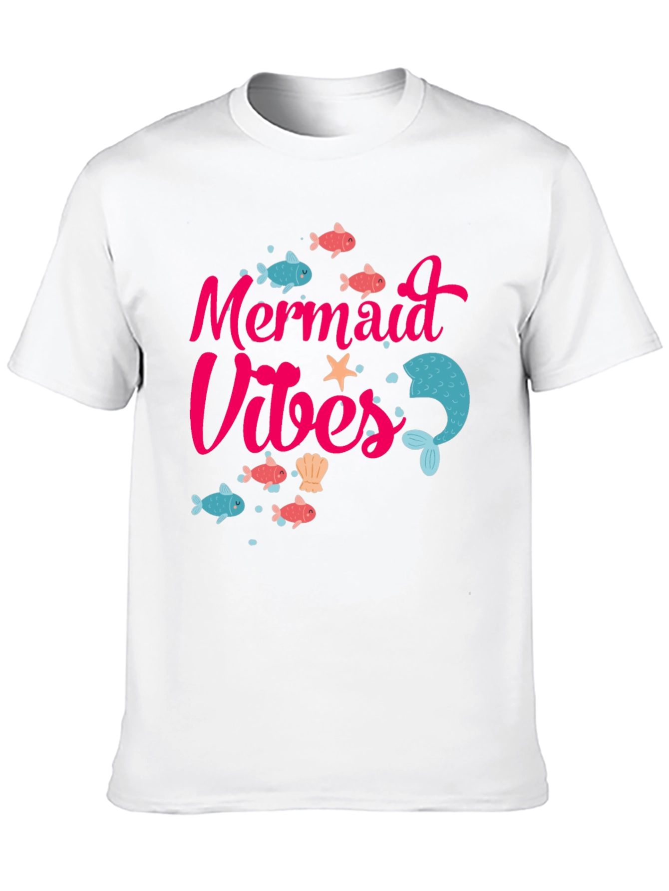 Mermaid Vibes Graphic Tee - Fun Summer T-Shirt