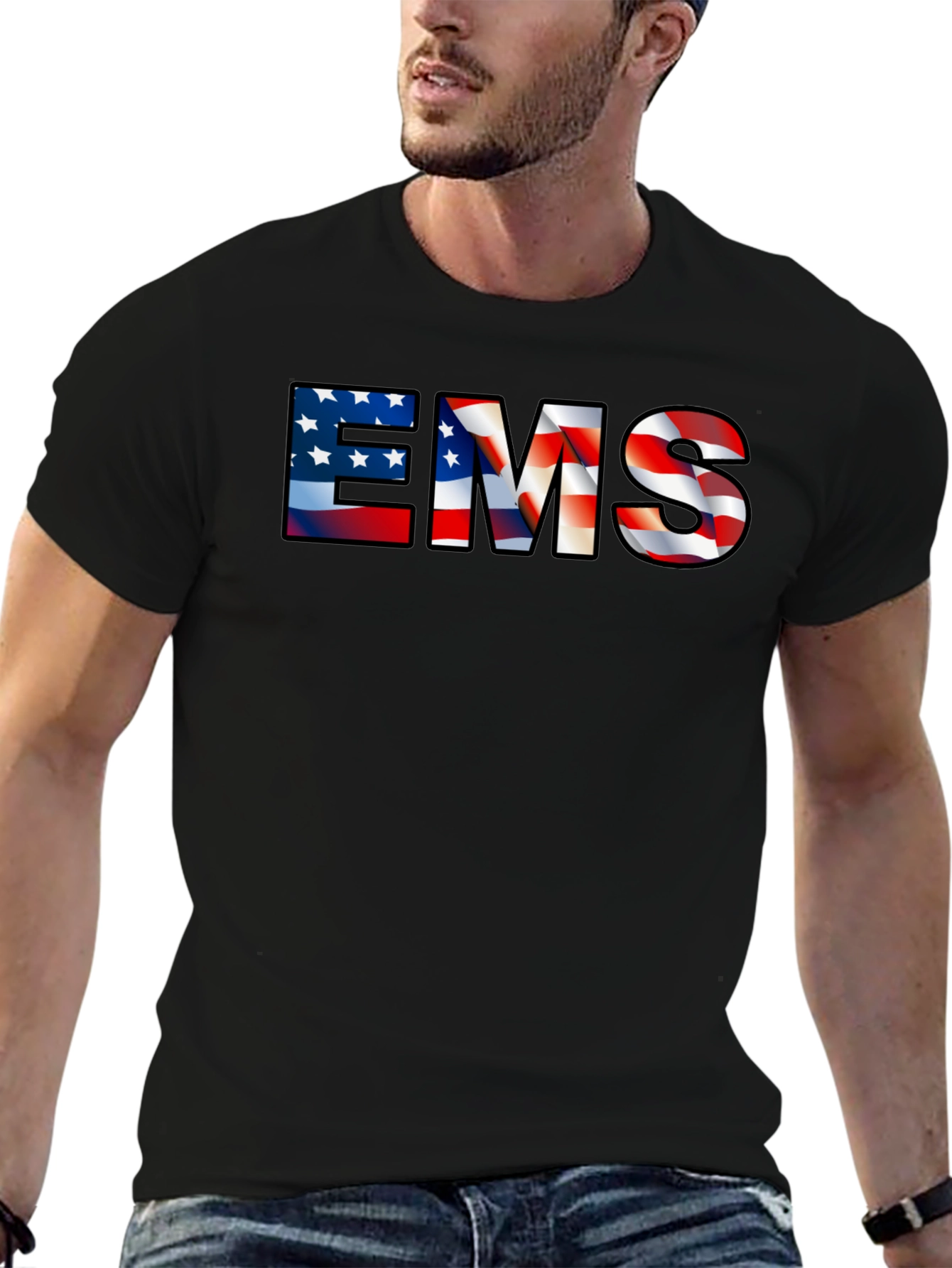 EMS American Flag Graphic T-Shirt