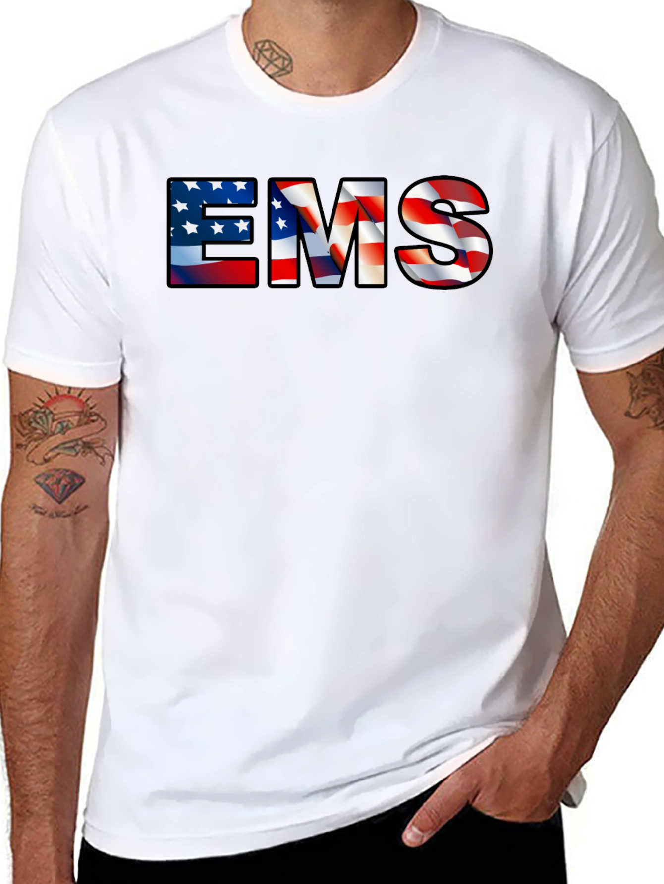 EMS American Flag Graphic T-Shirt