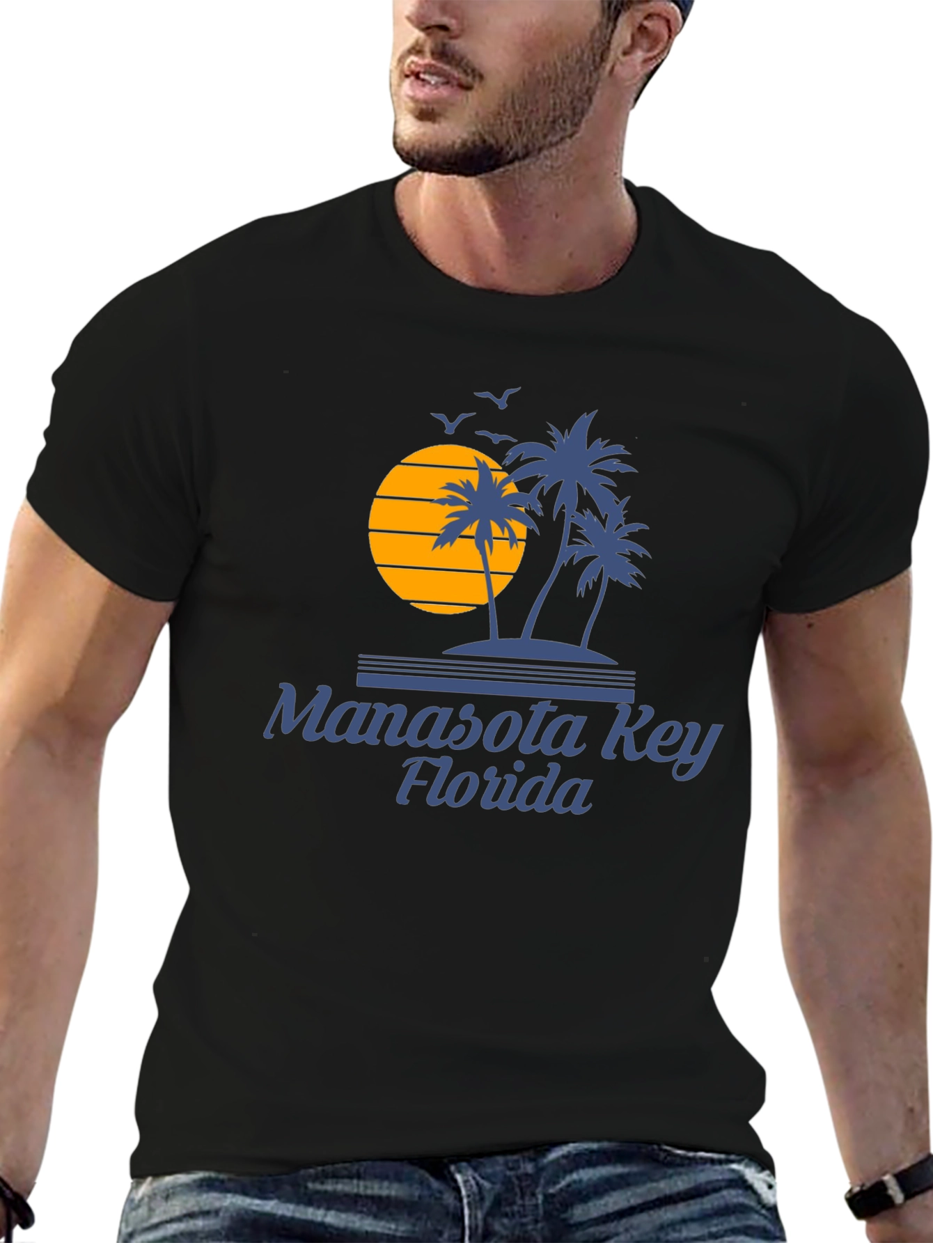 Manasota Key Florida T-Shirt Tropical Graphic Tee
